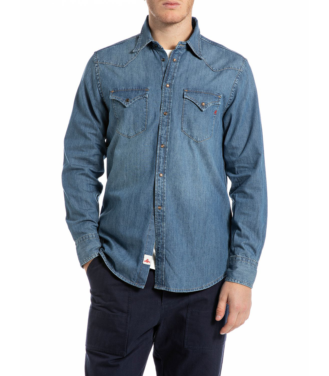 ウエスタンデニムシャツ 詳細画像 ブルー 1